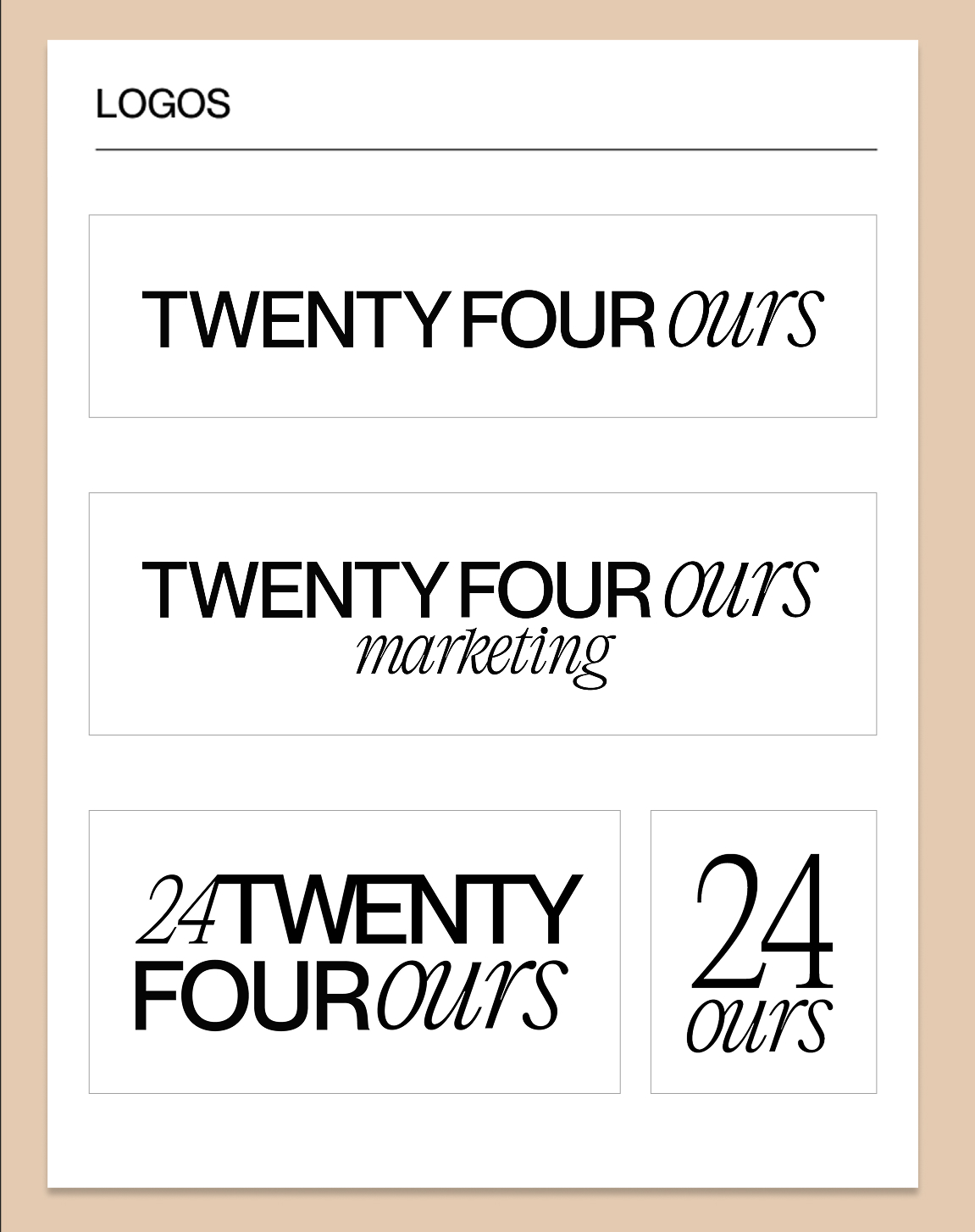 Twenty Four Ours Brand Card 2